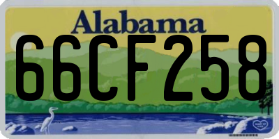 AL license plate 66CF258