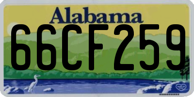 AL license plate 66CF259