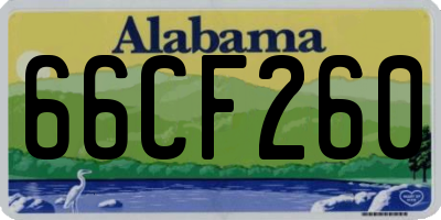 AL license plate 66CF260