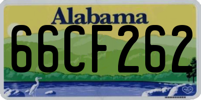 AL license plate 66CF262