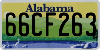 AL license plate 66CF263