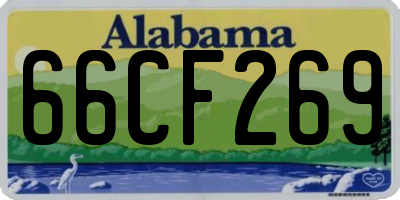 AL license plate 66CF269