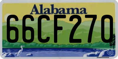 AL license plate 66CF270