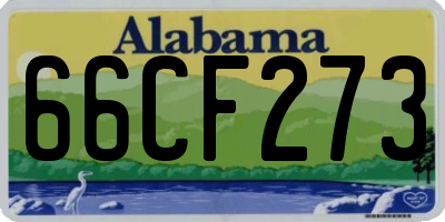 AL license plate 66CF273