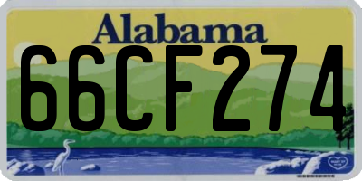 AL license plate 66CF274
