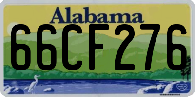 AL license plate 66CF276