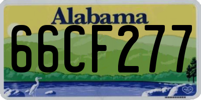 AL license plate 66CF277