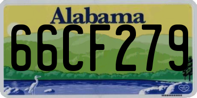 AL license plate 66CF279