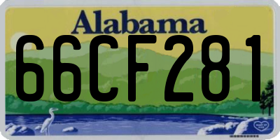 AL license plate 66CF281