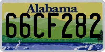 AL license plate 66CF282