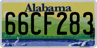 AL license plate 66CF283