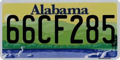 AL license plate 66CF285