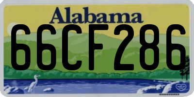 AL license plate 66CF286