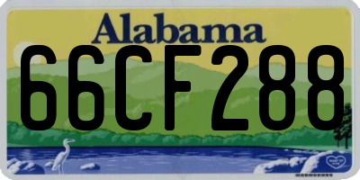 AL license plate 66CF288