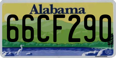 AL license plate 66CF290