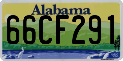 AL license plate 66CF291