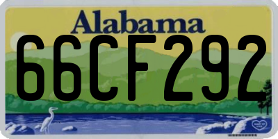 AL license plate 66CF292