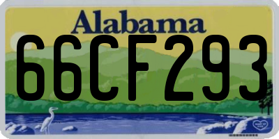 AL license plate 66CF293
