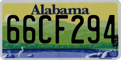 AL license plate 66CF294