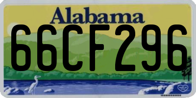 AL license plate 66CF296