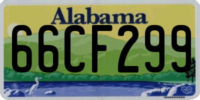 AL license plate 66CF299
