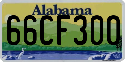 AL license plate 66CF300