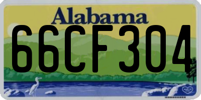 AL license plate 66CF304