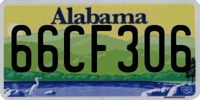 AL license plate 66CF306