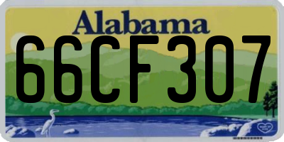 AL license plate 66CF307