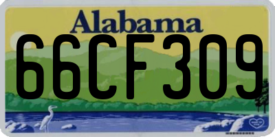 AL license plate 66CF309