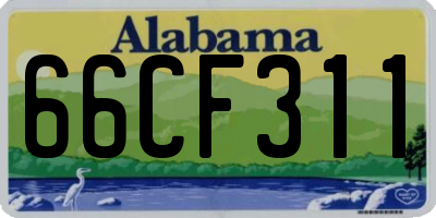 AL license plate 66CF311