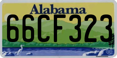 AL license plate 66CF323