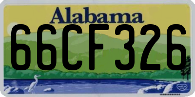 AL license plate 66CF326