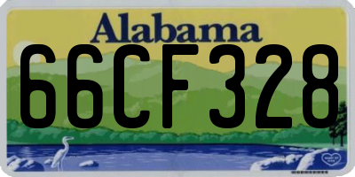 AL license plate 66CF328