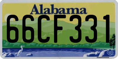 AL license plate 66CF331