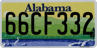 AL license plate 66CF332