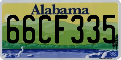 AL license plate 66CF335