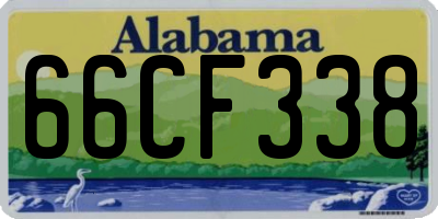 AL license plate 66CF338