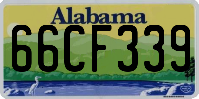 AL license plate 66CF339