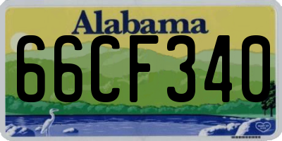 AL license plate 66CF340