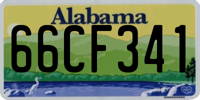 AL license plate 66CF341