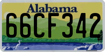 AL license plate 66CF342