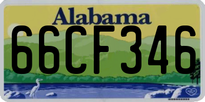 AL license plate 66CF346