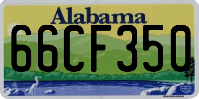 AL license plate 66CF350