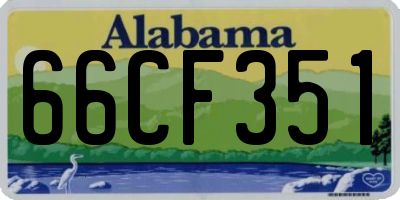 AL license plate 66CF351