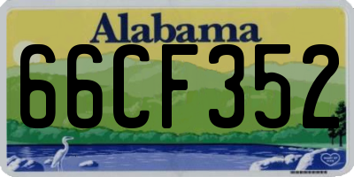 AL license plate 66CF352