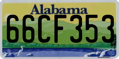 AL license plate 66CF353