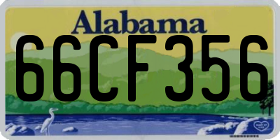 AL license plate 66CF356