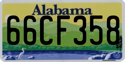 AL license plate 66CF358
