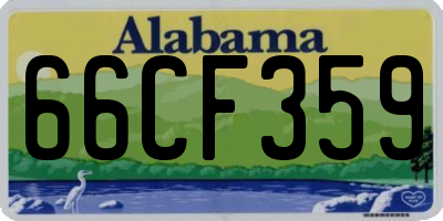 AL license plate 66CF359